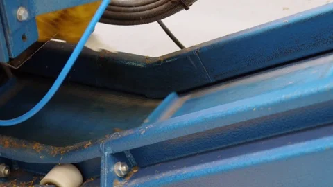 Packaging of potatoes on the packing line in the warehouse Stock Footage 80983705