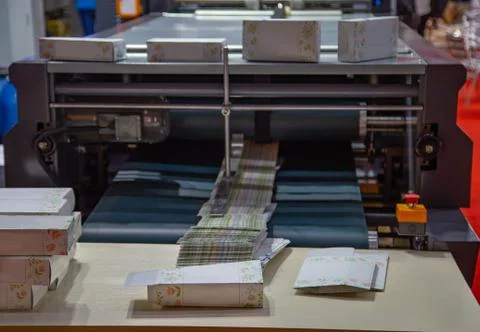 Packaging printing machine Stock Photos