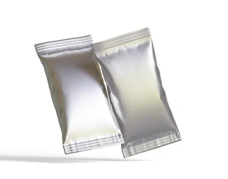 Packaging product of snack on white background. Empty packaging product of s Stock Photos