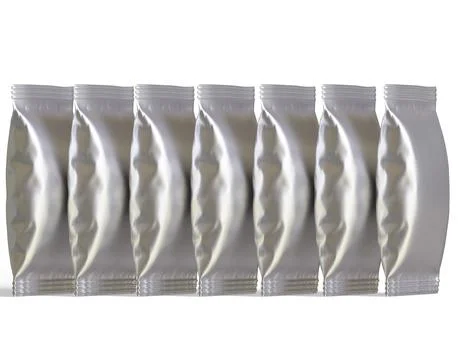 Packaging product of snack on white background. Empty packaging product of s Stock Photos