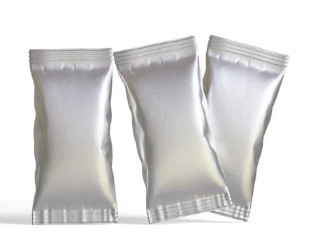 Packaging product of snack on white background. Empty packaging product of s Stock Photos