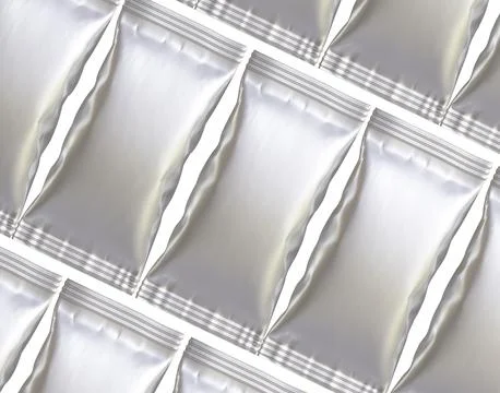 Packaging product of snack on white background. Empty packaging product of s Stock Photos