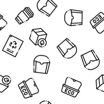 Packaging Seamless Pattern Vector Stock Illustration