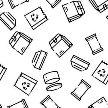Packaging Seamless Pattern Vector Stock Illustration