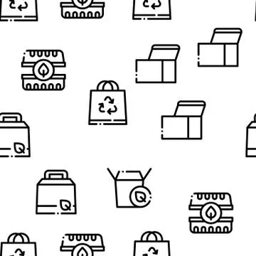 Packaging Seamless Pattern Vector Stock Illustration