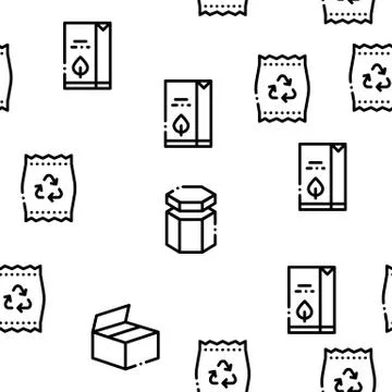 Packaging Seamless Pattern Vector Stock Illustration