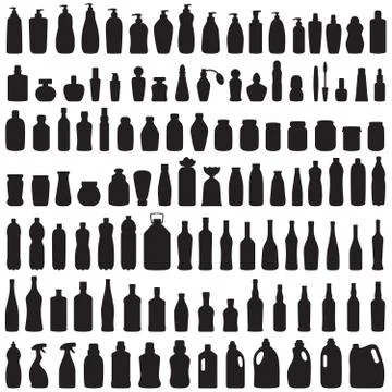 Packaging silhouette set Stock Illustration