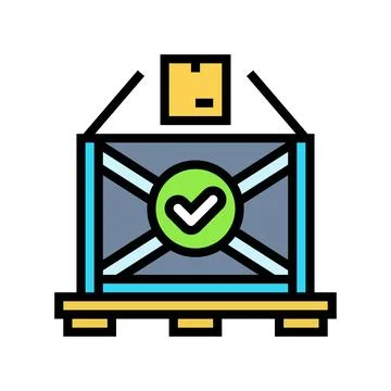 Packaging solutions logistic manager color icon vector illustration Illustrazione stock