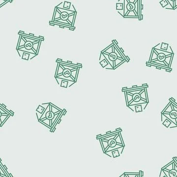 Packaging solutions logistic manager line seamless pattern Illustrazione stock