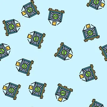 Packaging solutions logistic manager vector seamless pattern Illustrazione stock