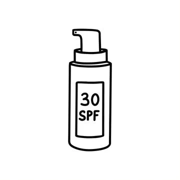 Packaging of SPF sunscreen. Sunscreen for the body Illustrazione stock