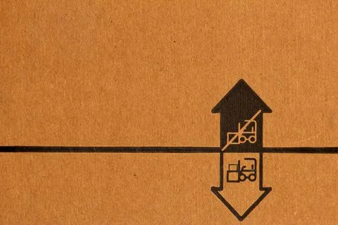 Packaging symbol to indicate where to clamp. Do not clamp Stock Photos