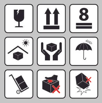 Packaging symbols Stock Illustration