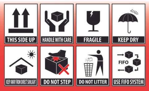 Packaging symbols Stock Illustration