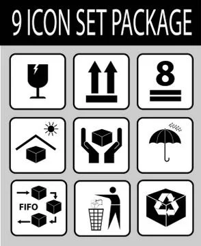 Packaging symbols Stock Illustration