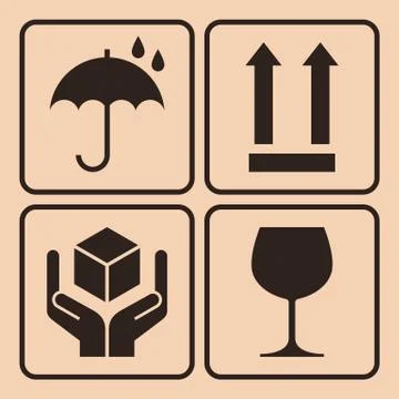 Packaging symbols Illustrazione stock