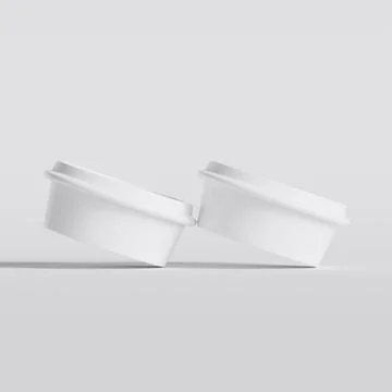 Packaging for take away container for fast food or snacks isolated on backgr Illustrazione stock