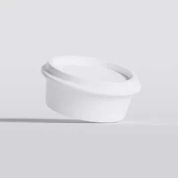 Packaging for take away container for fast food or snacks isolated on backgr Illustrazione stock