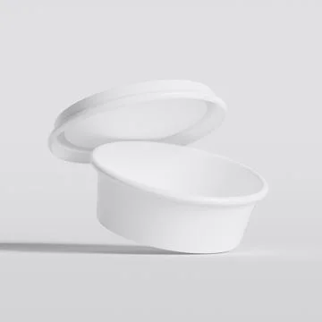 Packaging for take away container for fast food or snacks isolated on backgr Illustrazione stock