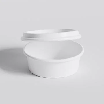 Packaging for take away container for fast food or snacks isolated on backgr Illustrazione stock