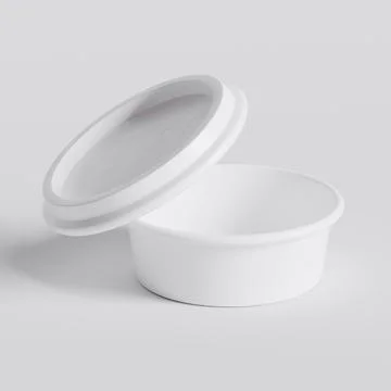 Packaging for take away container for fast food or snacks isolated on backgr Illustrazione stock