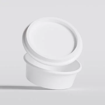 Packaging for take away container for fast food or snacks isolated on backgr Illustrazione stock