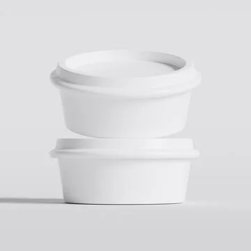 Packaging for take away container for fast food or snacks isolated on backgr Illustrazione stock