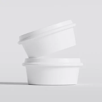Packaging for take away container for fast food or snacks isolated on backgr Illustrazione stock