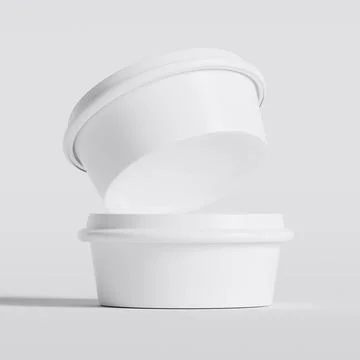 Packaging for take away container for fast food or snacks isolated on backgr Illustrazione stock