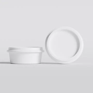 Packaging for take away container for fast food or snacks isolated on backgr Ilustración de archivo