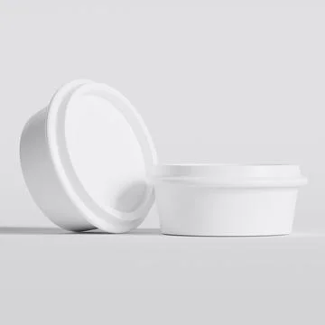 Packaging for take away container for fast food or snacks isolated on backgr Illustrazione stock