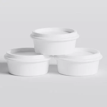 Packaging for take away container for fast food or snacks isolated on backgr Illustrazione stock