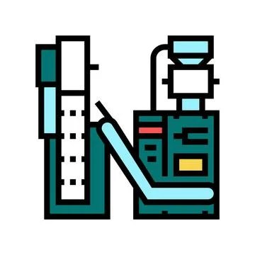 Packaging tea factory machine color icon vector illustration Ilustración de archivo