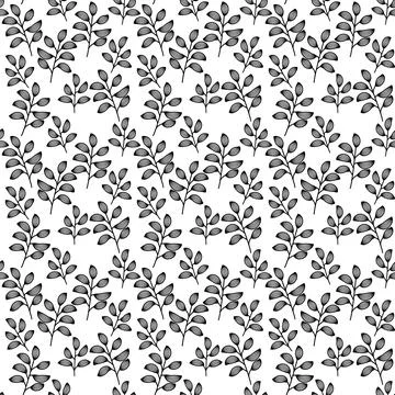Packaging tea leaves pattern seamless vector. Minimal tea plant bush leaves Stock Illustration
