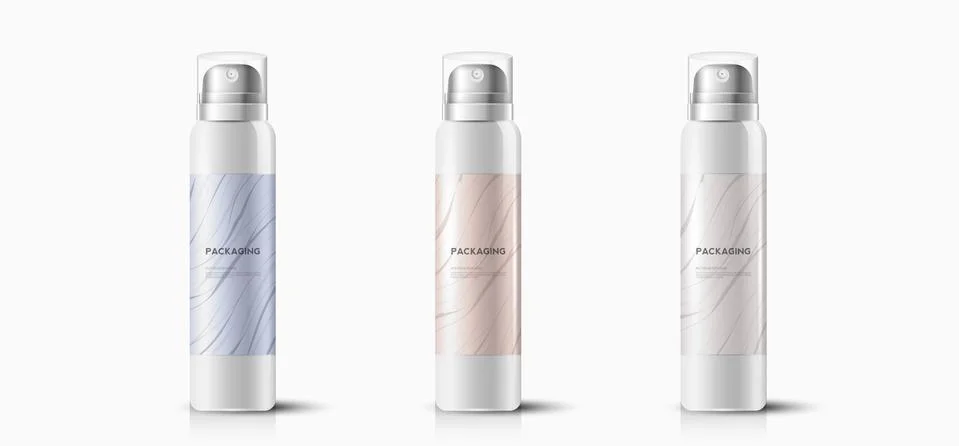 Packaging template hair spray vector design illustration. Illustrazione stock