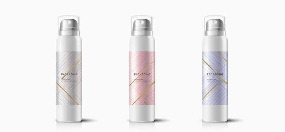 Packaging template hair spray vector design illustration. Illustrazione stock