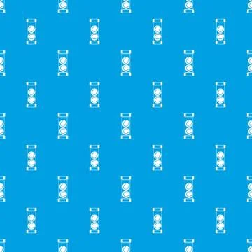 Packaging of tennis balls pattern seamless blue Stock Illustration