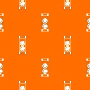 Packaging of tennis balls pattern seamless Stock Illustration