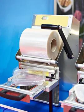 Packaging thermosealing machine Stock Photos