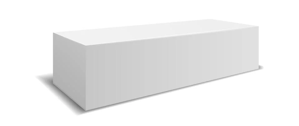 Packaging toothpaste mockup. Realistic advertisement white blank rectangular box Stock Illustration