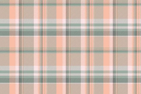 Packaging vector pattern textile, 1970s plaid seamless fabric. Dye tartan b.. Stockillustratie