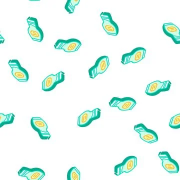 Packaging wasabi isometric icon seamless pattern Stock Illustration