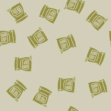 Packaging wood pellets glyph vector seamless pattern Stock Illustration