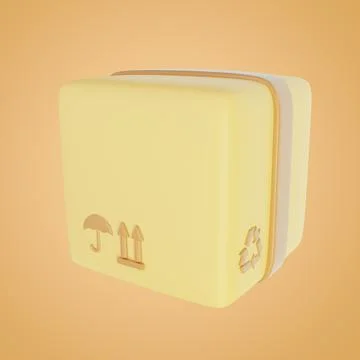 Packed box icon 3D illustration Stock Illustration