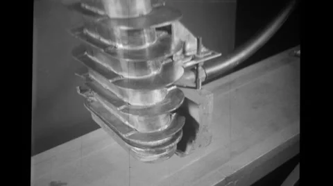 Packed bread slices moving on a conveyer being irradiated in a laboratory Stock Footage 37596033