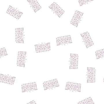 Packed cherry glyph seamless pattern Stock Illustration