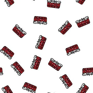 Packed cherry vector seamless pattern 스톡 일러스트