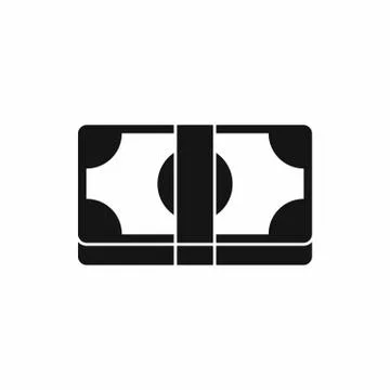 Packed dollars money icon, simple style Stock Illustration