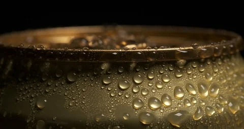 Packed metal can, drink, frame for advertising, macro, iron packaging, beer Stock Footage 119073751