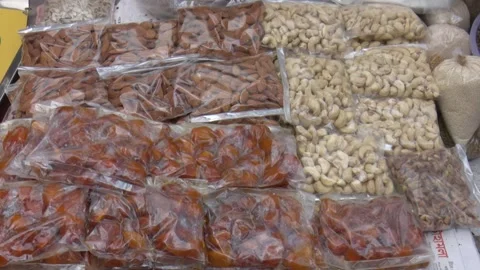 Packed Raisins in Transparent Bag Stock Footage 321465831